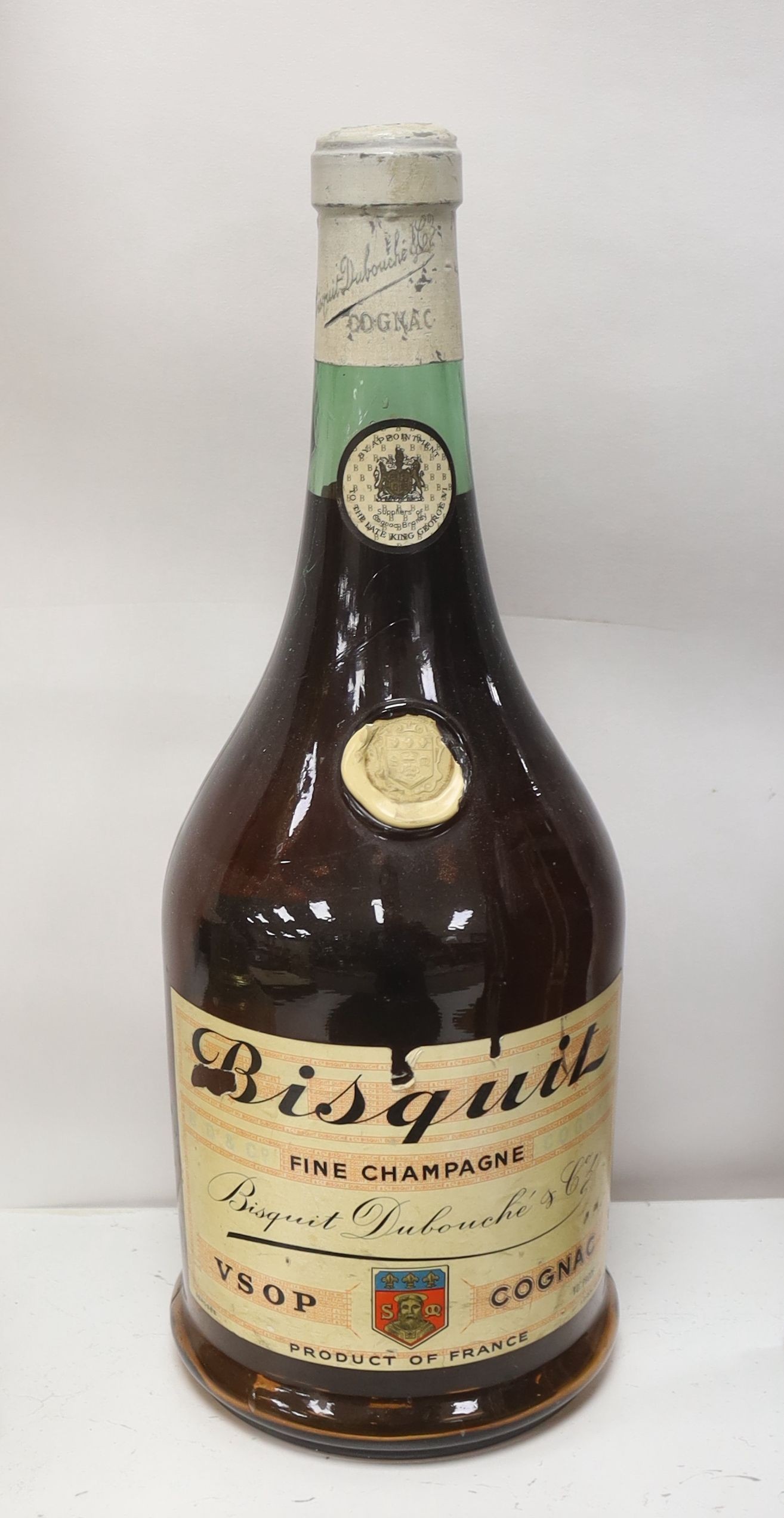 A large bottle of “BISQUIT’ VSOP Cognac by Dubouche & Co, France H45cm (for display only no contents